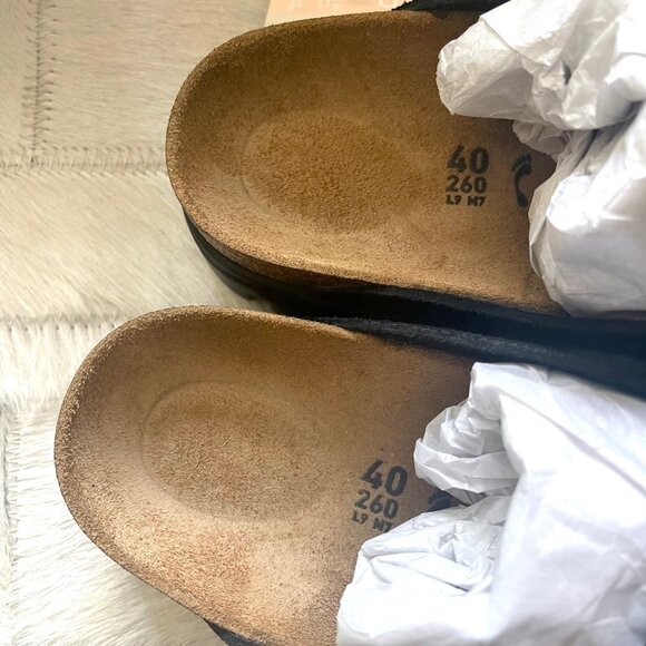 New Birkenstock Boston Chunky Clog in Black Suede Size 40 (US 9-9.5) - Picture 8 of 9